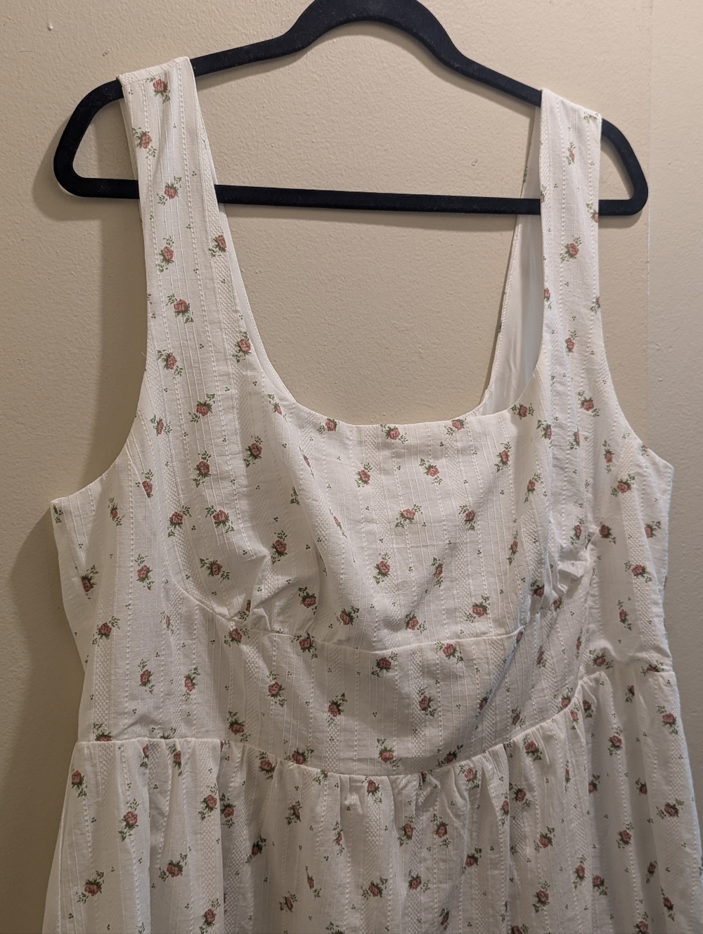 Princess Polly Samana Mini Dress White Curve Square Neck Cotton Floral- 14 - Picture 8 of 15